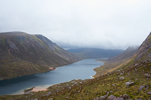 view over loch avon, on descent from ben macdui
