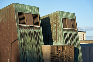 rusting vents on the physics department