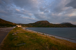 moody sunset over west scottish coast