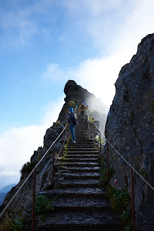 a precarious stairway leading to the sky
