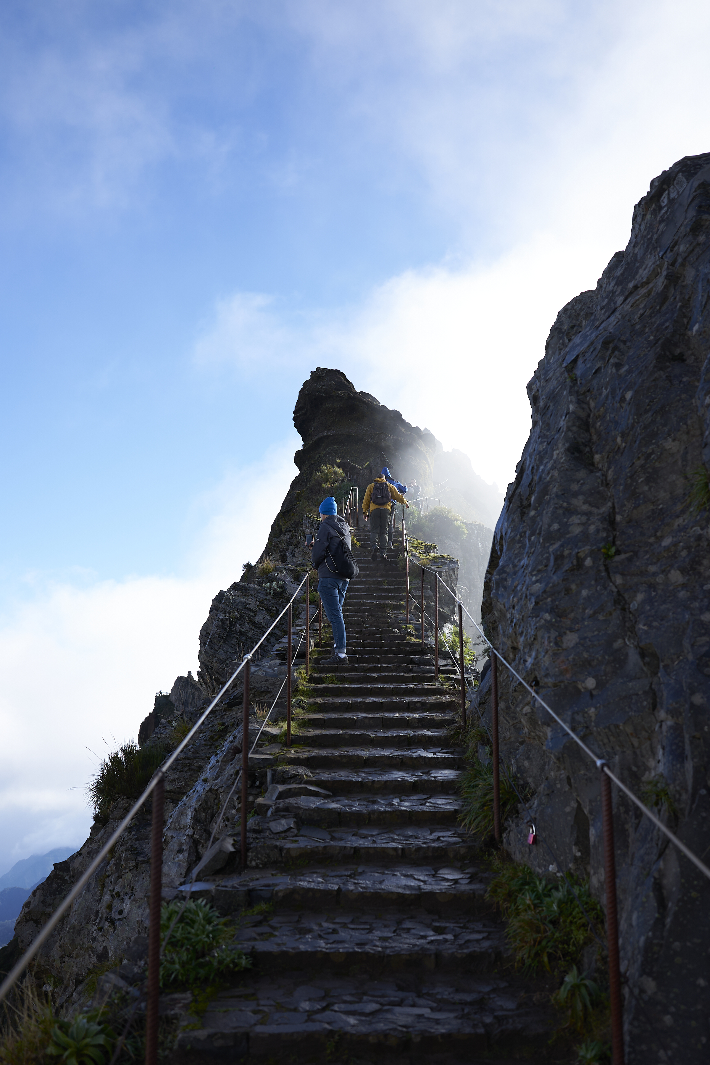 a precarious stairway leading to the sky
