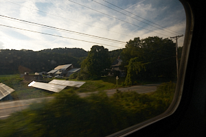 view from the vermonter train window